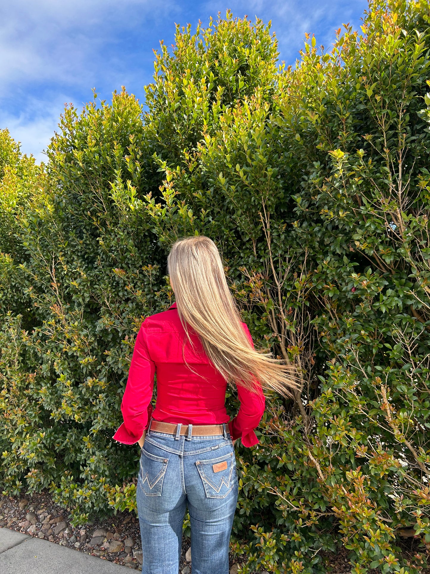 Lainey Long Sleeve - Cherry Red