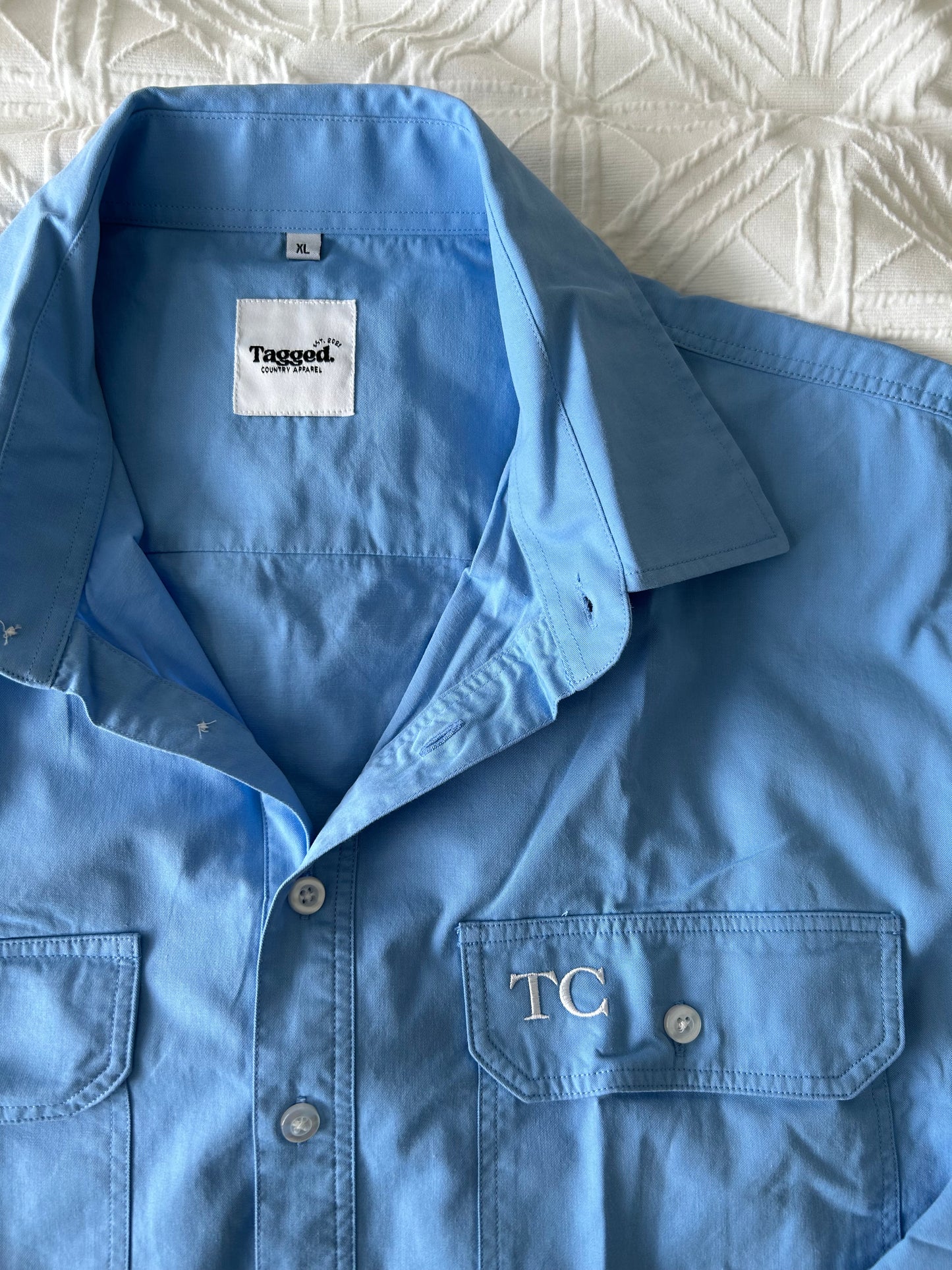 Mens Work Shirt - Blue