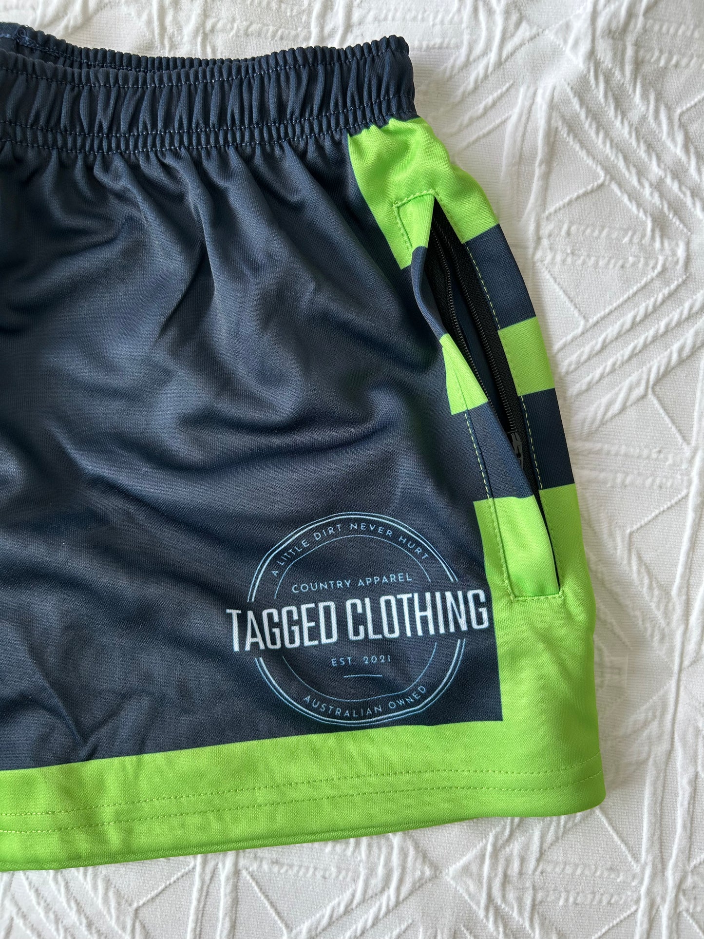 Miva Footy Shorts - Lime Green