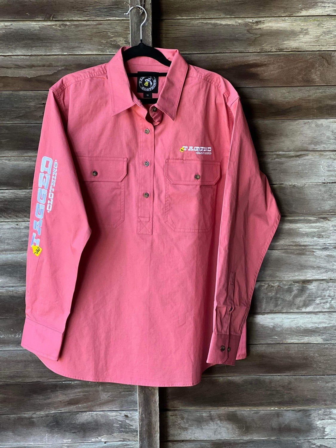 Womens Work Shirts - Dusty Pink