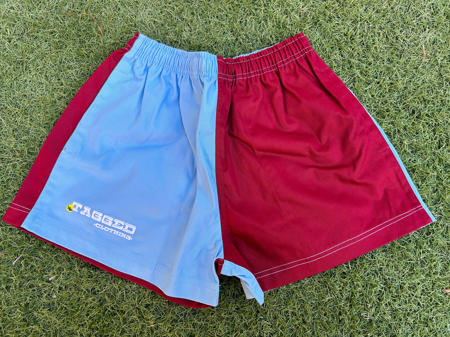 WorkShorts - Maroon+ Sky Blue